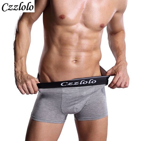 

wholesale-czzlolo brand 4pcs/lot men's boxers shorts modal men boxer solid soft underpants cueca boxer male underwear calzoncillos homb, Black;white