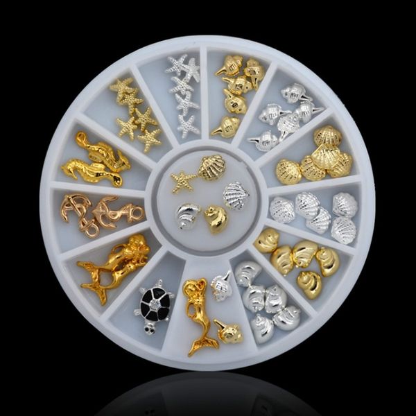 fashion ocean life series new shell starfish mix design 3d nail art rhinestone studs decoration wheel set diy beauty nail tools, Silver;gold
fashion ocean life series new shell starfish mix design 3d nail art rhinestone studs decoration wheel set diy beauty nail tools, Silver;gold