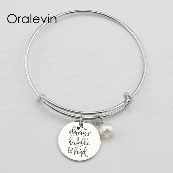 always be humble and kind inspirational engraved pendant expandable wire charm bracelet bangle gift jewelry, #ln1807b, Black
always be humble and kind inspirational engraved pendant expandable wire charm bracelet bangle gift jewelry, #ln1807b, Black