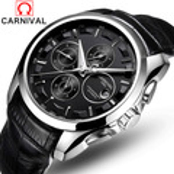 mens automatic mechanical watches men carnival leather strap watch male fashion casual business clock, Slivery;brown
mens automatic mechanical watches men carnival leather strap watch male fashion casual business clock, Slivery;brown