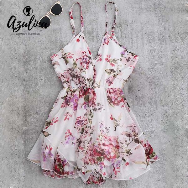 Chiffon Summer Holiday Floral Print Women Romper Jumpsuit Sexy Flower Chiffon Cami Strap Beach Romper Bodysuit Female Casual
Chiffon Summer Holiday Floral Print Women Romper Jumpsuit Sexy Flower Chiffon Cami Strap Beach Romper Bodysuit Female Casual