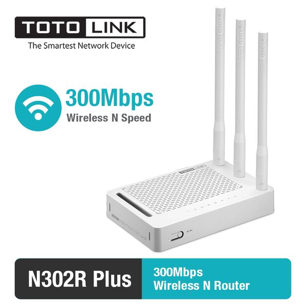 totolink n302plus 300mbps wifi router with wireless and ap in one, 3 antennas, english and russia firmware
totolink n302plus 300mbps wifi router with wireless and ap in one, 3 antennas, english and russia firmware