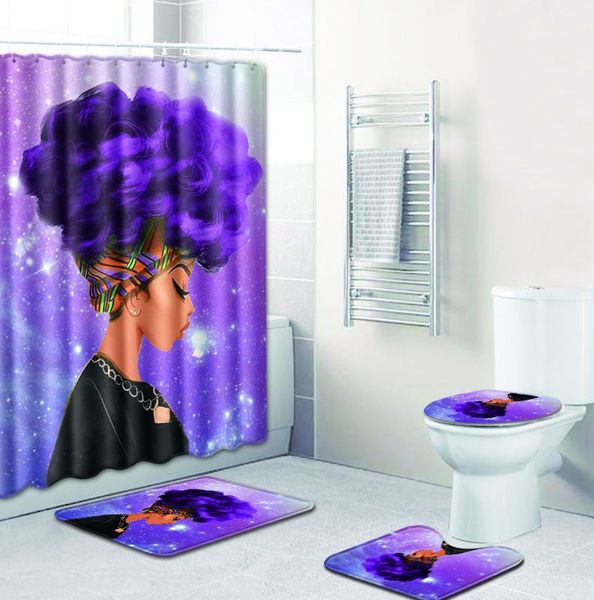 Drop Shipping African Woman Polyester Shower Curtain Set Non Slip Rugs Carpet for Bathroom Toilet Flannel Bath Mat Set 4pcs
Drop Shipping African Woman Polyester Shower Curtain Set Non Slip Rugs Carpet for Bathroom Toilet Flannel Bath Mat Set 4pcs