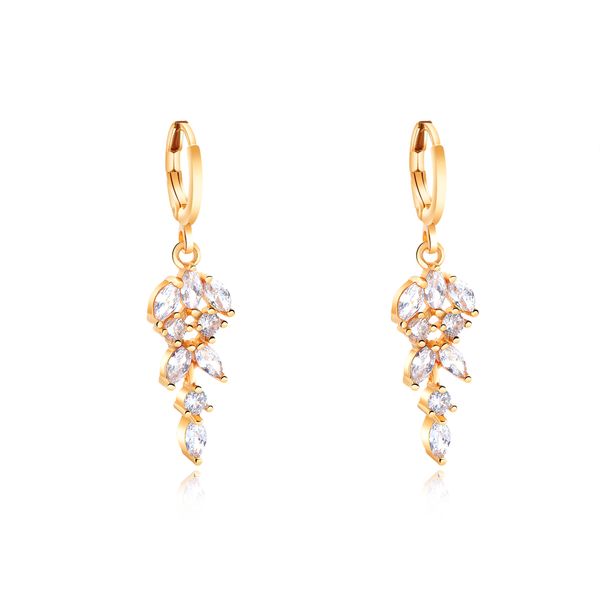 new arrival crystal design drop earrings copper rose gold cz dangle earrings for women earring jewelry gift ke730, Silver
new arrival crystal design drop earrings copper rose gold cz dangle earrings for women earring jewelry gift ke730, Silver