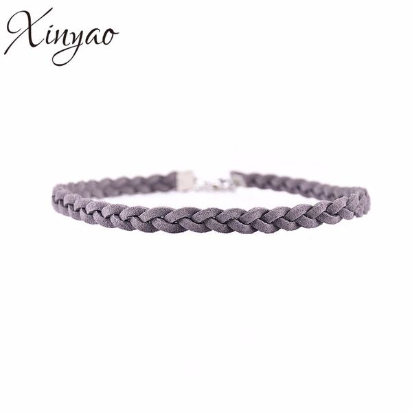 2016 vintage simple black/white/grey suede velvet braided choker necklace for women weave chocker necklace collares mujer f6091, Golden;silver
2016 vintage simple black/white/grey suede velvet braided choker necklace for women weave chocker necklace collares mujer f6091, Golden;silver