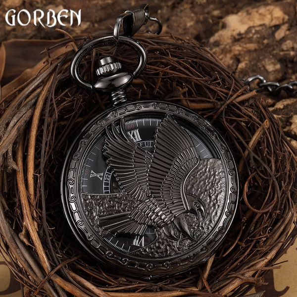 vintage black eagle hand-wind mechanical pocket watch mens fob waist chain hollow skeleton roman dial watch male clock present, Slivery;golden
vintage black eagle hand-wind mechanical pocket watch mens fob waist chain hollow skeleton roman dial watch male clock present, Slivery;golden