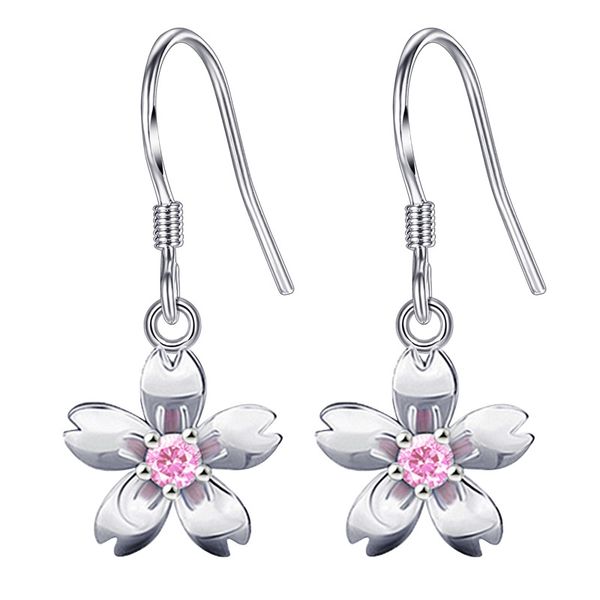 100% 925 sterling silver fashion cherry blossoms flower shiny crystal ladies`drop earrings jewelry women anti allergy gift
100% 925 sterling silver fashion cherry blossoms flower shiny crystal ladies`drop earrings jewelry women anti allergy gift