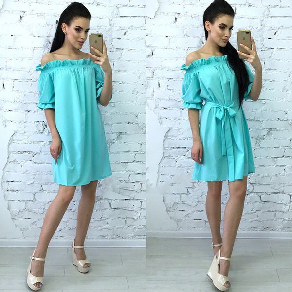 party dresses 2021 women summer slash neck strapless dress vestidos short sleeve beach casual loose belt plus size, White;black
party dresses 2021 women summer slash neck strapless dress vestidos short sleeve beach casual loose belt plus size, White;black