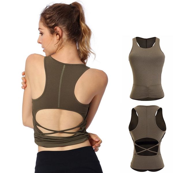 new profession yoga shirt women sleeveless backless running sports t-shirts quick dry jogging gym padded tank drop shipping, Black;blue
new profession yoga shirt women sleeveless backless running sports t-shirts quick dry jogging gym padded tank drop shipping, Black;blue