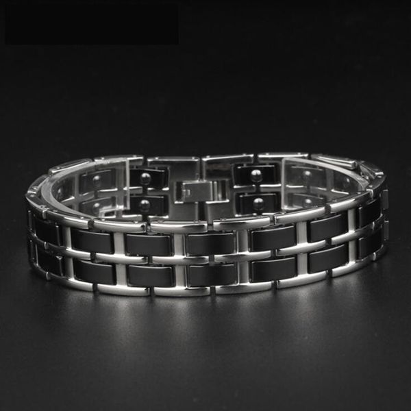 trustylan health care bracelet men black white ceramic chain 17mm mens friendship bracelets with magnets stainless steel jewelry
trustylan health care bracelet men black white ceramic chain 17mm mens friendship bracelets with magnets stainless steel jewelry