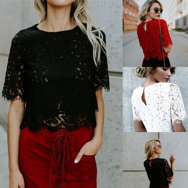 full lace 2018 autumn women slim elegant female blouses short sleeve lace shirts women clothing blouse camicia fs5808, White
full lace 2018 autumn women slim elegant female blouses short sleeve lace shirts women clothing blouse camicia fs5808, White