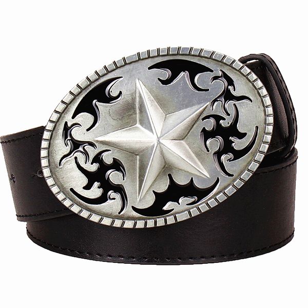 men's leather belt metal buckle five pointed star pattern pentagram totem belts punk rock style trend belt for men, Black;brown
men's leather belt metal buckle five pointed star pattern pentagram totem belts punk rock style trend belt for men, Black;brown