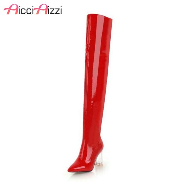 aicciaizzi size 32-43 women thigh high boots plush fur shoes woman patent leather shoes ladies high heel winter boots, Black
aicciaizzi size 32-43 women thigh high boots plush fur shoes woman patent leather shoes ladies high heel winter boots, Black