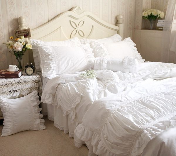 winlife luxury white ruffle bedding white ruffle comforter bedding holiday lace cotton set
winlife luxury white ruffle bedding white ruffle comforter bedding holiday lace cotton set