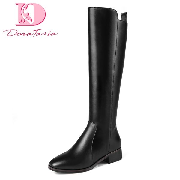doratasia brand plus size 33-42 genuine leather cow leather boots woman shoes zip up women's knee-high boots shoes woman, Black
doratasia brand plus size 33-42 genuine leather cow leather boots woman shoes zip up women's knee-high boots shoes woman, Black