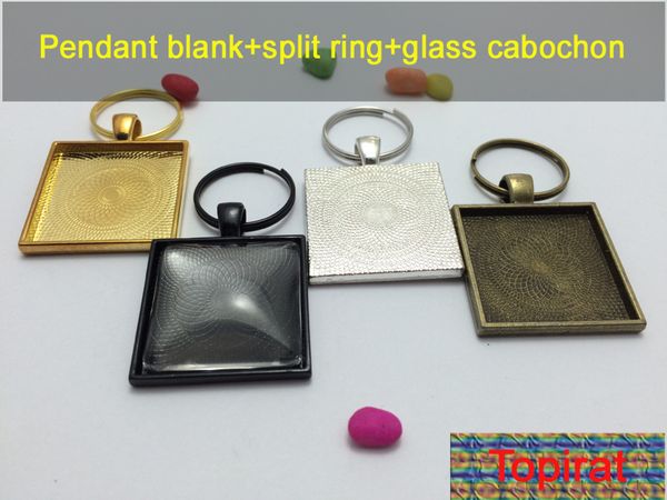 25mm key chain kits square pendant trays setting blank+25mm key split rings+25mm square glass cabochon domed 20pcs/pack, Silver
25mm key chain kits square pendant trays setting blank+25mm key split rings+25mm square glass cabochon domed 20pcs/pack, Silver
