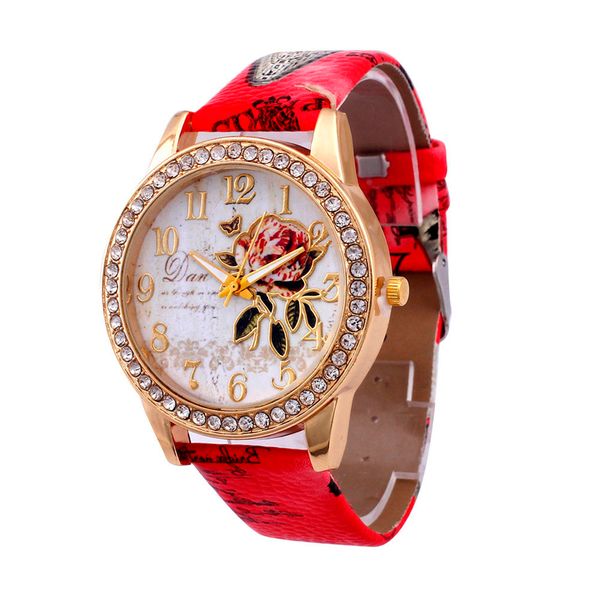 women lady girl wrist quartz watch round rose pattern printing fashion birthday gift ll@17, Slivery;brown
women lady girl wrist quartz watch round rose pattern printing fashion birthday gift ll@17, Slivery;brown