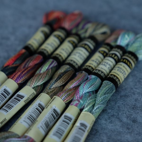 spring variegated 7 colors per set size 5 pearl cotton embroidery thread 15 yards skein 100% egyptian mercerized cotton set c, Black;white
spring variegated 7 colors per set size 5 pearl cotton embroidery thread 15 yards skein 100% egyptian mercerized cotton set c, Black;white