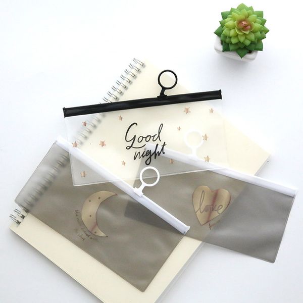 kawaii moon star transparent pvc pencil bag cute heart pencil case for kids korean stationery
kawaii moon star transparent pvc pencil bag cute heart pencil case for kids korean stationery