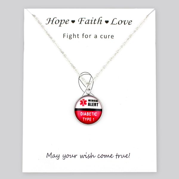diabetic type 1 2 medical alert pendants chain necklaces hope faith love women men fashion jewelry gift drop shipping, Silver
diabetic type 1 2 medical alert pendants chain necklaces hope faith love women men fashion jewelry gift drop shipping, Silver