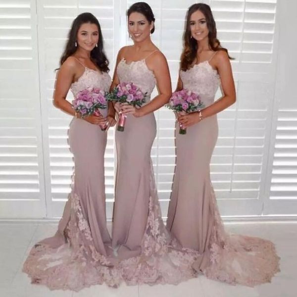 2020 country boho long bridesmaid dresses spaghetti straps mermaid lace appliqued long arabic maid of honor wedding guest gowns, White;pink
2020 country boho long bridesmaid dresses spaghetti straps mermaid lace appliqued long arabic maid of honor wedding guest gowns, White;pink