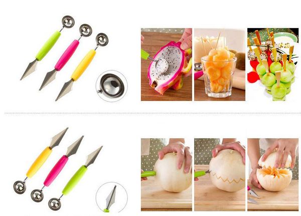 creative double head stainless steel watermelon digging ball scoop spoon baller fruit cutter carving knife diy decoration kitchen tools
creative double head stainless steel watermelon digging ball scoop spoon baller fruit cutter carving knife diy decoration kitchen tools
