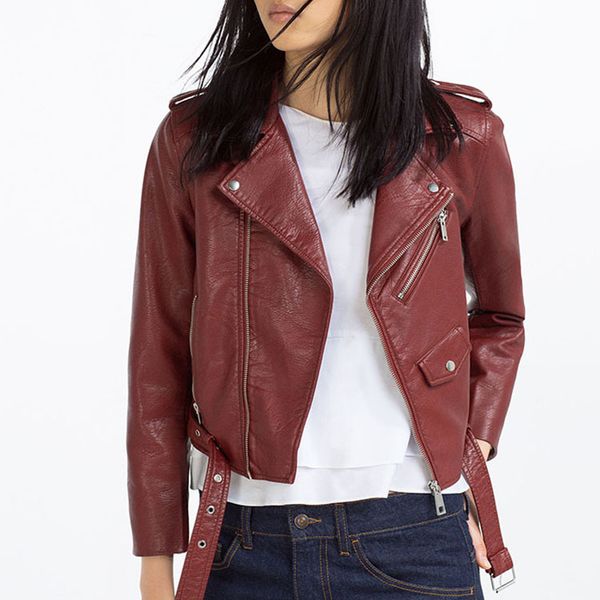 women casual soft pu zipper coat spring and autumn fashion 5 colors lapel neck biker motorcycle slim fit jackets, Black
women casual soft pu zipper coat spring and autumn fashion 5 colors lapel neck biker motorcycle slim fit jackets, Black