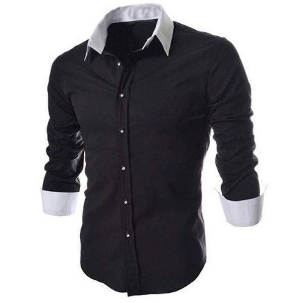 autumn new fashion tide-korean mixed colors men's long sleeve leisure slim shirt, Black
autumn new fashion tide-korean mixed colors men's long sleeve leisure slim shirt, Black