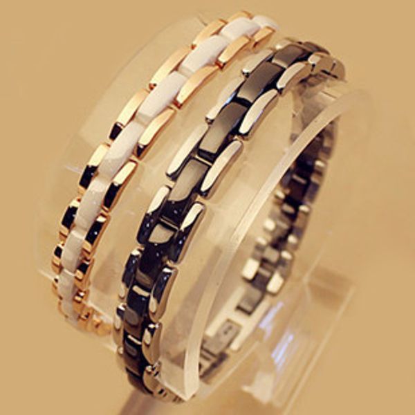 High-end ceramic watchband bracelet stainless steel Adjustable Rose Gold Black and white ceramics bracelet for women and men Fine jewelry
High-end ceramic watchband bracelet stainless steel Adjustable Rose Gold Black and white ceramics bracelet for women and men Fine jewelry