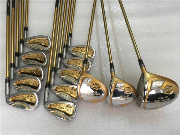 

14pcs 4 star honma s-06 full set honma beres s-06 golf clubs driver + fairway woods + irons + putter graphite shaft with head cover