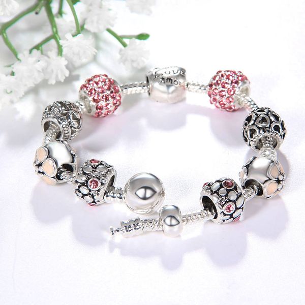 2018 silver charm bracelet for women diy jewelry original bead bracelet gift, Golden;silver
2018 silver charm bracelet for women diy jewelry original bead bracelet gift, Golden;silver