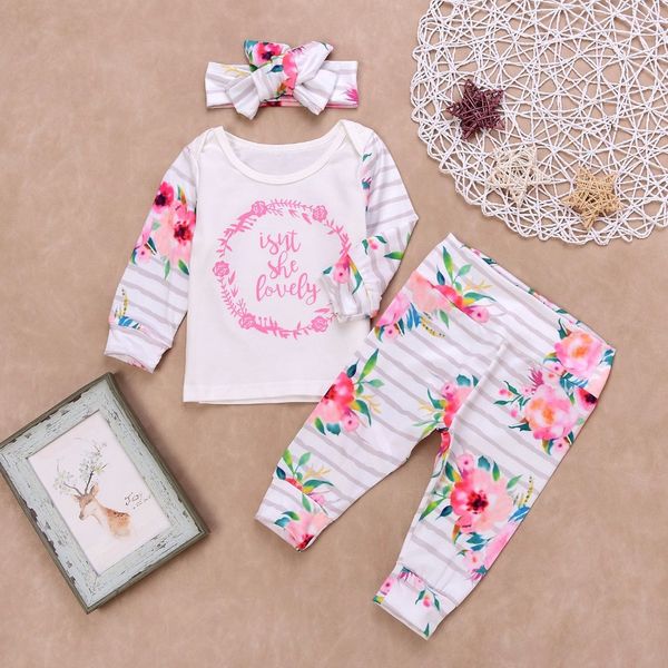 newborn clothes 2018 3pcs baby girl clothes set new born girls sets infant baby long sleeve +pants+headband outfits suit, White
newborn clothes 2018 3pcs baby girl clothes set new born girls sets infant baby long sleeve +pants+headband outfits suit, White