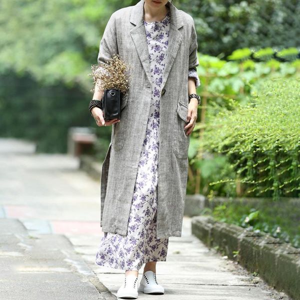 buykud office lady coats one button long large pockets women linen blazer, Tan;black
buykud office lady coats one button long large pockets women linen blazer, Tan;black