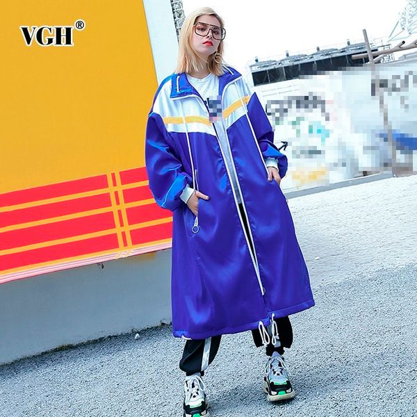 vgh patchwork hit color trench female coat women's windbreaker drawstring zipper long windbreakers loose oversize autumn clothes, Tan;black
vgh patchwork hit color trench female coat women's windbreaker drawstring zipper long windbreakers loose oversize autumn clothes, Tan;black