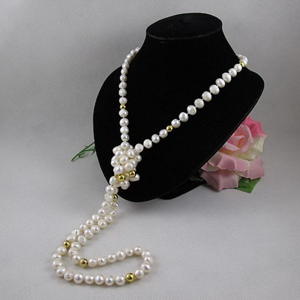 

unique pearls jewellery store,white color baroque freshwater pearl necklace,120cm long pearl,perfect lady's party birthday gift, Silver