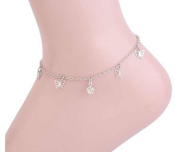 delicated ankle chain silver tone cz stone inlay butterfly pendant anklets gothic foot chains ankle bracelets, Red;blue
delicated ankle chain silver tone cz stone inlay butterfly pendant anklets gothic foot chains ankle bracelets, Red;blue