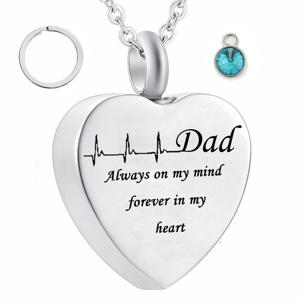 on the electrocardiogram charm cremation jewelry keepsake memorial urn birthstone crystal necklace dad pendant keychain with fill kit, Silver
on the electrocardiogram charm cremation jewelry keepsake memorial urn birthstone crystal necklace dad pendant keychain with fill kit, Silver