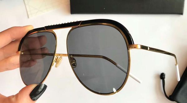 women desertic black/grey sunglasses black gold frame 58mm fashion sunglasses eye wear glasses in summer new with box, White;black
women desertic black/grey sunglasses black gold frame 58mm fashion sunglasses eye wear glasses in summer new with box, White;black