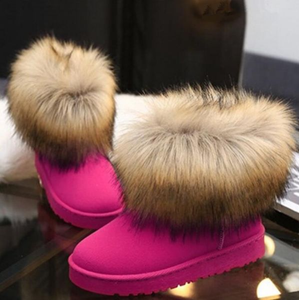 fox fur snow boots ladies cotton boots plus velvet warm women's shoes wholesale winter low and medium tube casual shoes, Black
fox fur snow boots ladies cotton boots plus velvet warm women's shoes wholesale winter low and medium tube casual shoes, Black