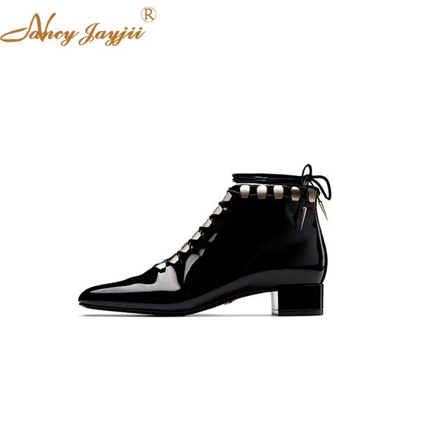 famous brand size 37 38 metal 30mm square toe genuine cow leather autumn ankle boots women black lace up med high heels shoes
famous brand size 37 38 metal 30mm square toe genuine cow leather autumn ankle boots women black lace up med high heels shoes
