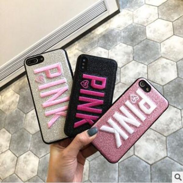 2019 love pink cell phone ca e glitter 3d embroidery oft tpu letter cover for iphone x x max xr 8 7 plu 6 am ung 9 10 10e plu note 9
2019 love pink cell phone ca e glitter 3d embroidery oft tpu letter cover for iphone x x max xr 8 7 plu 6 am ung 9 10 10e plu note 9