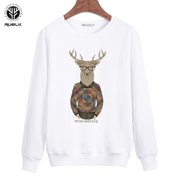 ruelk 2018 men's casual round neck sweatshirts mr. deer print pattern terry lining multi color optional soft and comfortable, Black
ruelk 2018 men's casual round neck sweatshirts mr. deer print pattern terry lining multi color optional soft and comfortable, Black