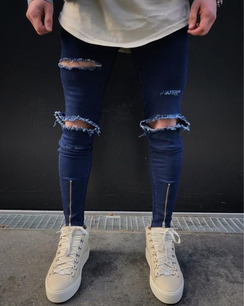 2018 fashion casual solid dark blue denim jeans hip hop men's jeans grey black knee hole leg zipper men's trousers
2018 fashion casual solid dark blue denim jeans hip hop men's jeans grey black knee hole leg zipper men's trousers