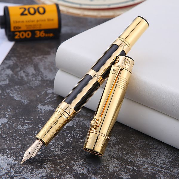 

luxury fountain pen ink pen 0.5mm 10k gold nib stationery beautiful gift box penna stilografica vulpen stylo
