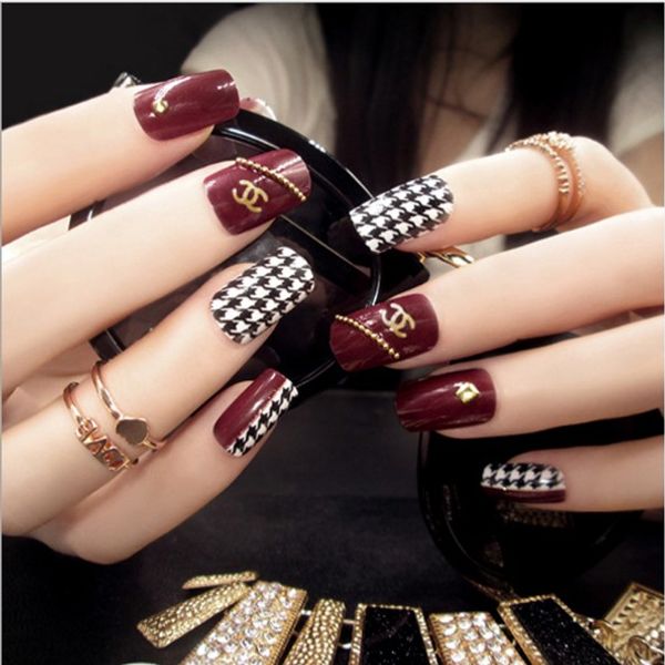 

2019 новый Nail Art Wear маникюр закончен 24 шт. Накладные ногти мода ногти закончил поддельные ноготь патч