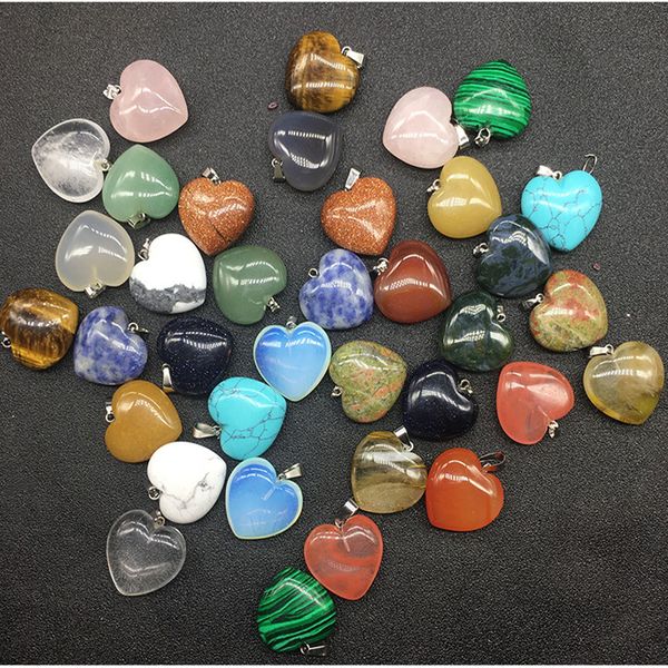 100pcs/lot natural stone beads pendants for necklace making heart shape crystal stone pendant diy jewelry bead mix color, Black
100pcs/lot natural stone beads pendants for necklace making heart shape crystal stone pendant diy jewelry bead mix color, Black