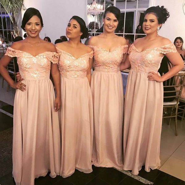 off shoulders long bridesmaid dresses lace appliques chiffon floor length maid of honor gowns new arrival a-line wedding guest wear, White;pink
off shoulders long bridesmaid dresses lace appliques chiffon floor length maid of honor gowns new arrival a-line wedding guest wear, White;pink