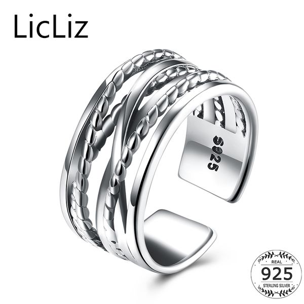 licliz vintage 100% 925 sterling silver adjustable rings for women finger big wide band jewelry multi layers hollow ring lr0628, Golden;silver
licliz vintage 100% 925 sterling silver adjustable rings for women finger big wide band jewelry multi layers hollow ring lr0628, Golden;silver