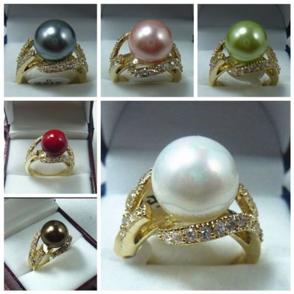 fashion women's 12mm south sea shell pearl jewelry ring size 6 7 8 9 k04, Golden;silver
fashion women's 12mm south sea shell pearl jewelry ring size 6 7 8 9 k04, Golden;silver