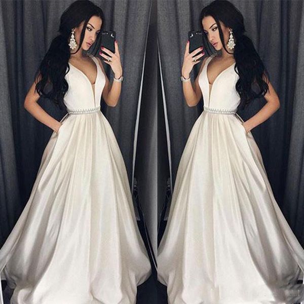 Elegant Plus Size Prom Dresses A-Line Floor-length Long Formal Dress Evening Gown Beads Sash Robe De Soiree
Elegant Plus Size Prom Dresses A-Line Floor-length Long Formal Dress Evening Gown Beads Sash Robe De Soiree